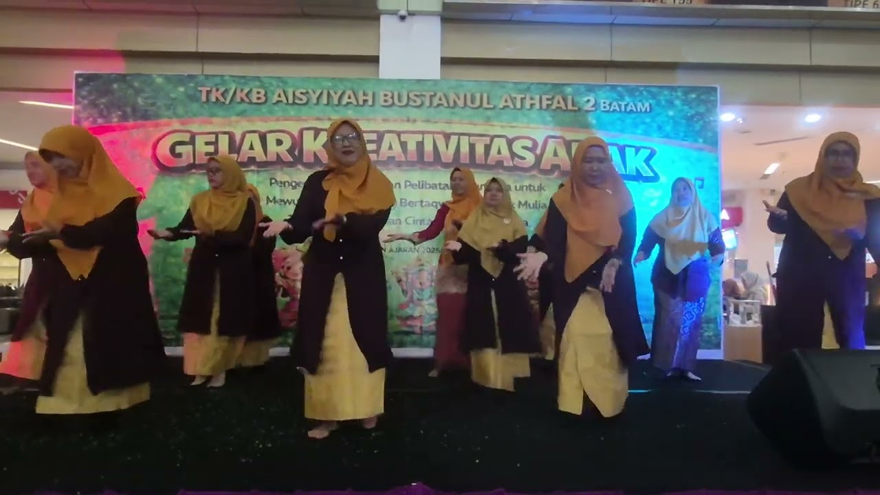 Gelar Kreativitas Anak TK ABA 2 Batam || Tari Zapin yang Dibawakan Oleh Guru-guru TK ABA 2 Batam