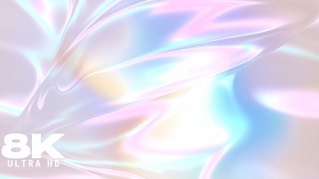 8K UHD Relaxing Aesthetic Hydrochrome Pastel Liquid Gradient with LED Mood Light for 2 Hours