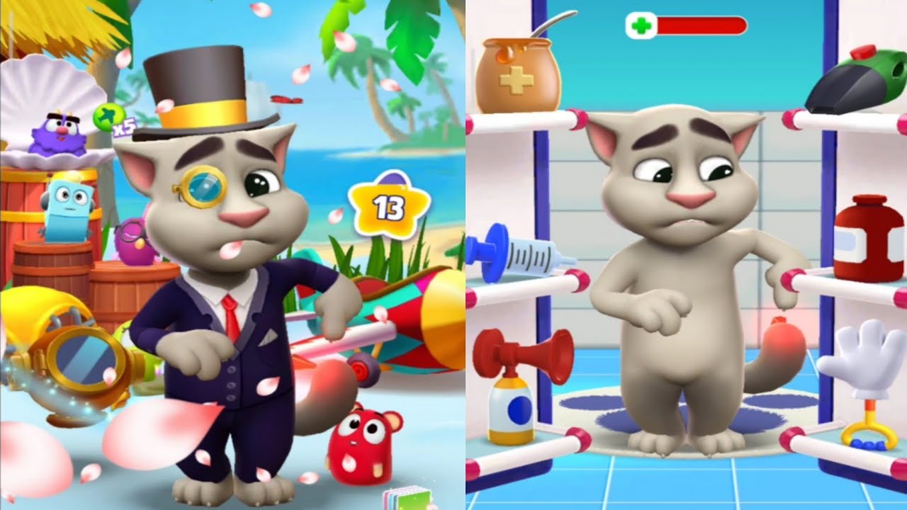 My Talking Tom 2 Tail Sick Funny Video | fr tom