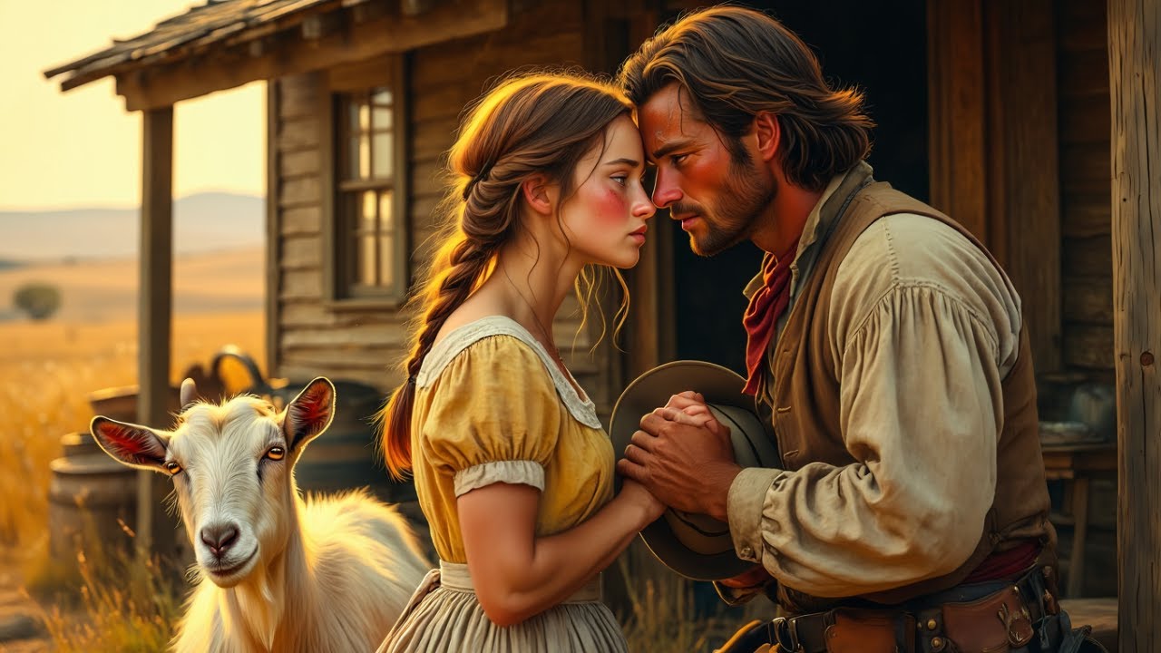 Её коза набросилась на ковбоя… а она — извинилась поцелуем и…