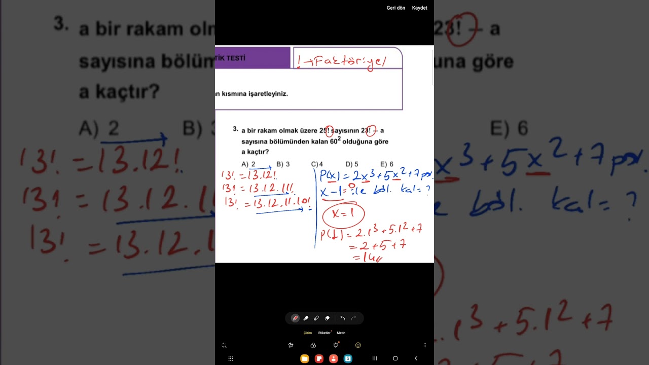 2024 AYT nin en zor  sorusu FAKTÖRİYEL SORUSUNA POLİNOMLU KOLAY ÇÖZÜMÜM😇😊😉