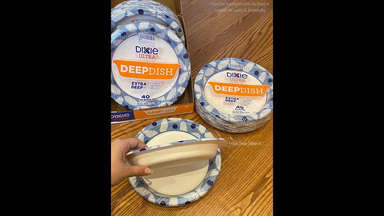 Dixie Ultra Deep Dish Plates product review for parties #paperplate #productreview  #founditonamazon