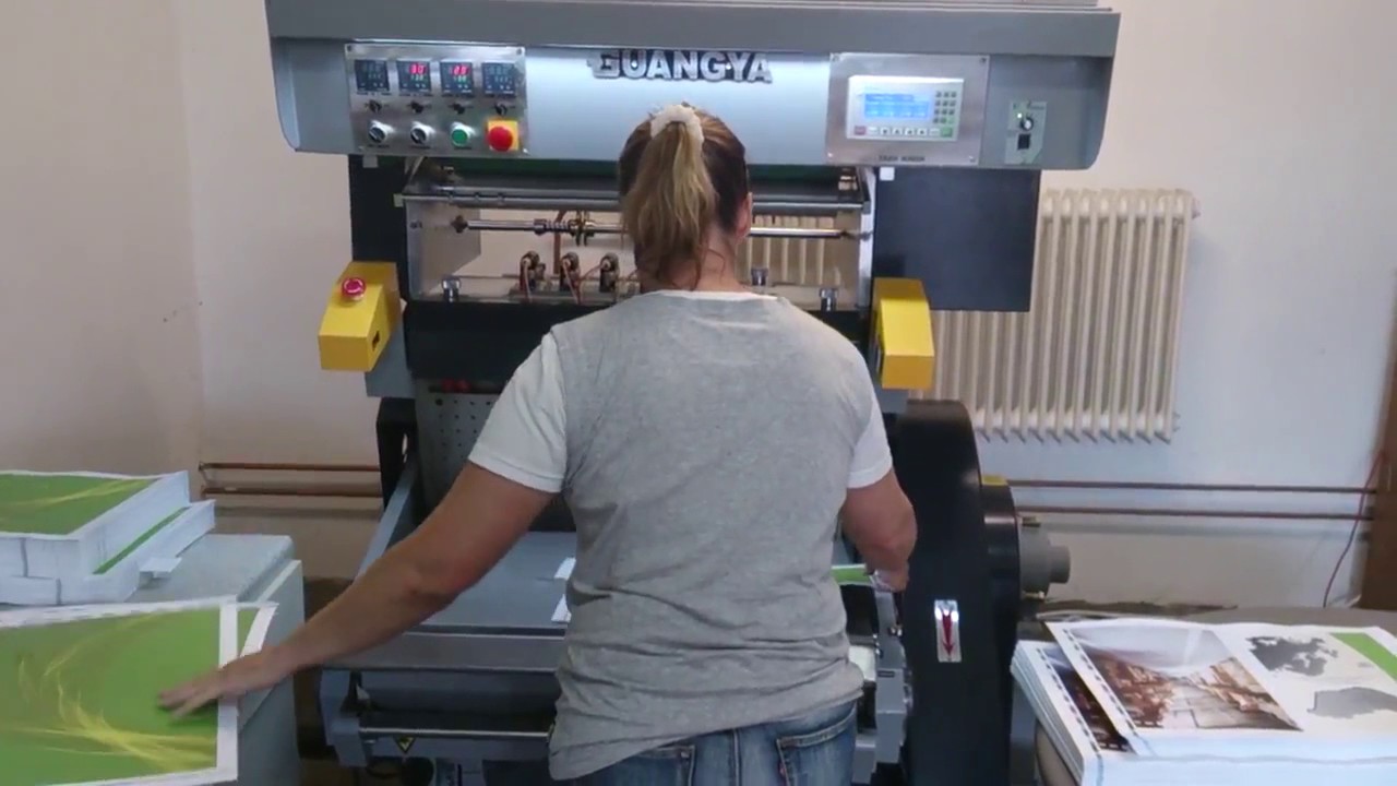 TYMC-750 Hot Foil Stamping Embossing Debossing Printing Machine Working Demo