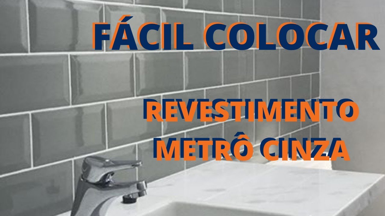 Revestimento metrô cinza 10x20 bisotê: COMO INSTALAR???