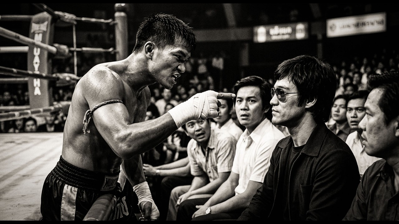 A Muay Thai Champion Mocked a Quiet Spectator — He Didn’t Know It Was Bruce Lee