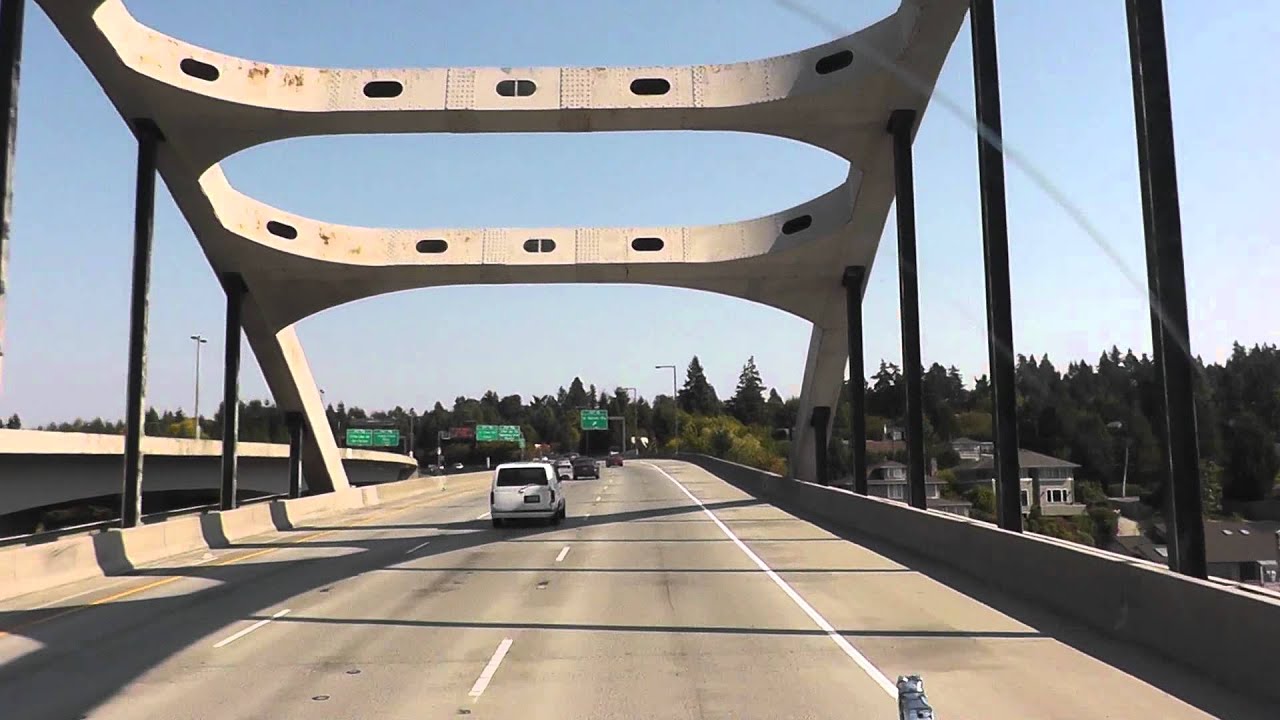 I-90 Floating Bridge, Seattle to Bellevue (Drive across)