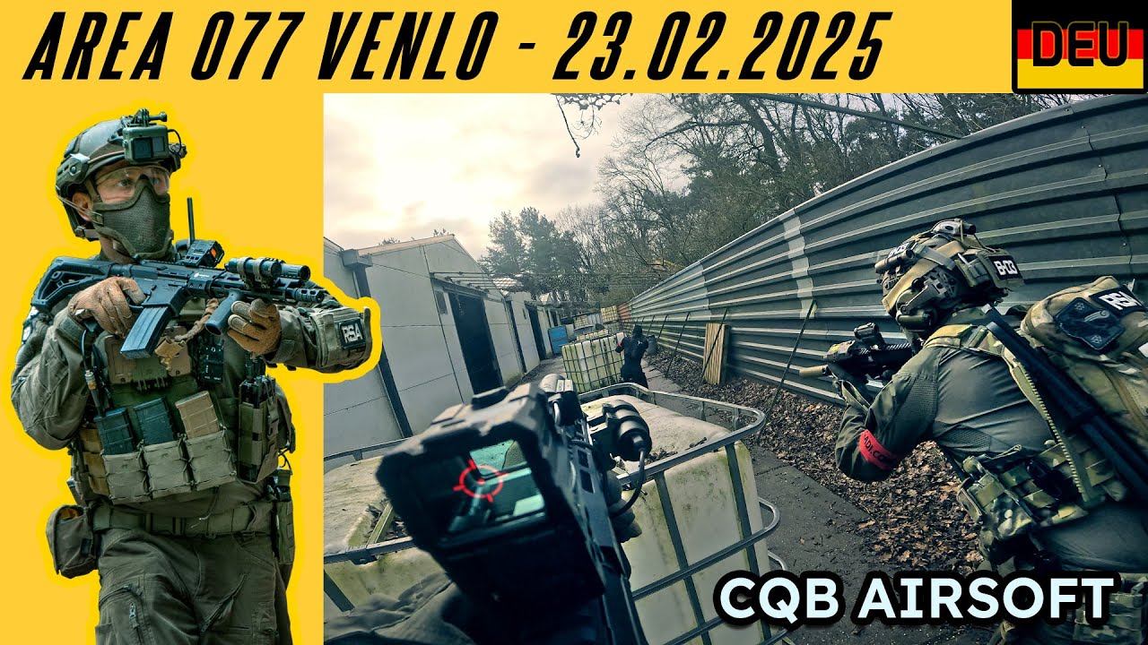 Schnelle Action und massig Hits | CQB Airsoft Area 077 Venlo | 23.02.2025 [4K/50p]