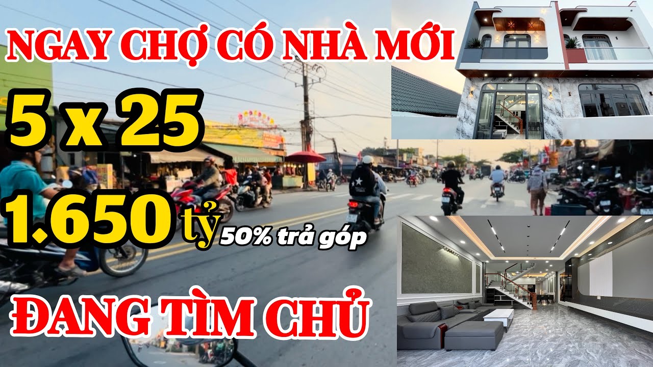 Bán nhà mới xây. Gần Chợ - Khu Công Nghiệp.