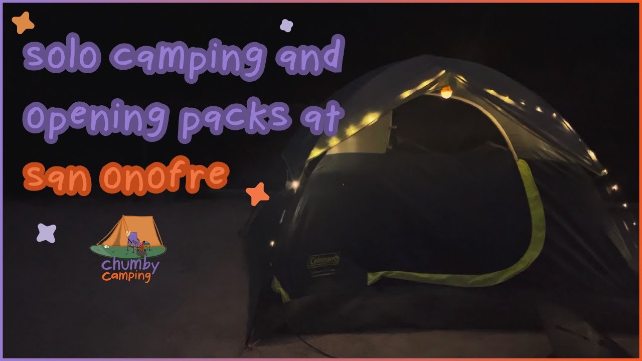 my first time @ san onofre! | solo camping & tcg