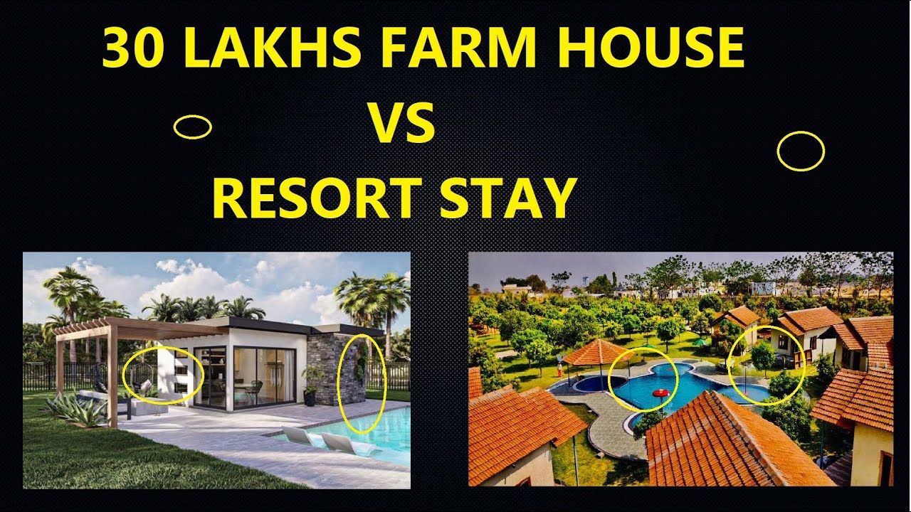 30 LAKHS FARM HOUSE  VS RESORT ....BEST OPTION ONLY ON MANCHI MAARGAM