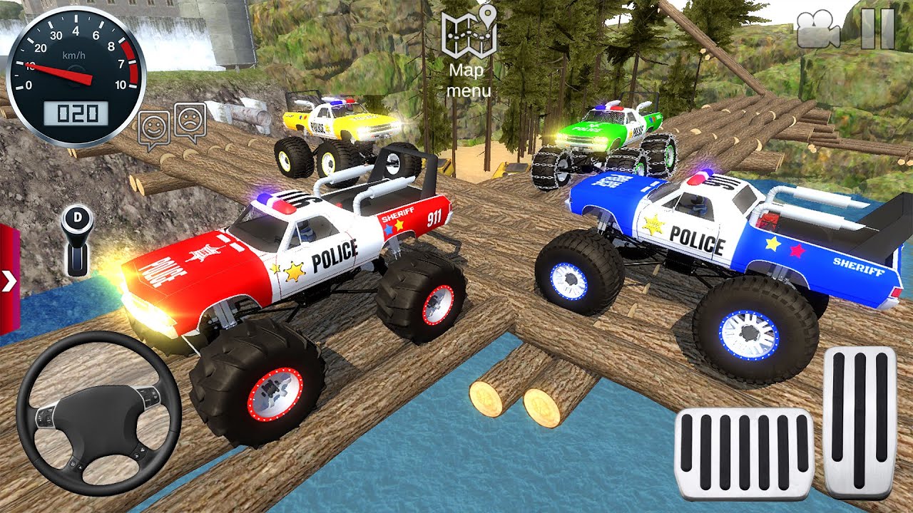 Extreme Police Sport Monster Truck Stunts Driving 3D #1 - Offroad Android / IOS Gameplay [FHD]