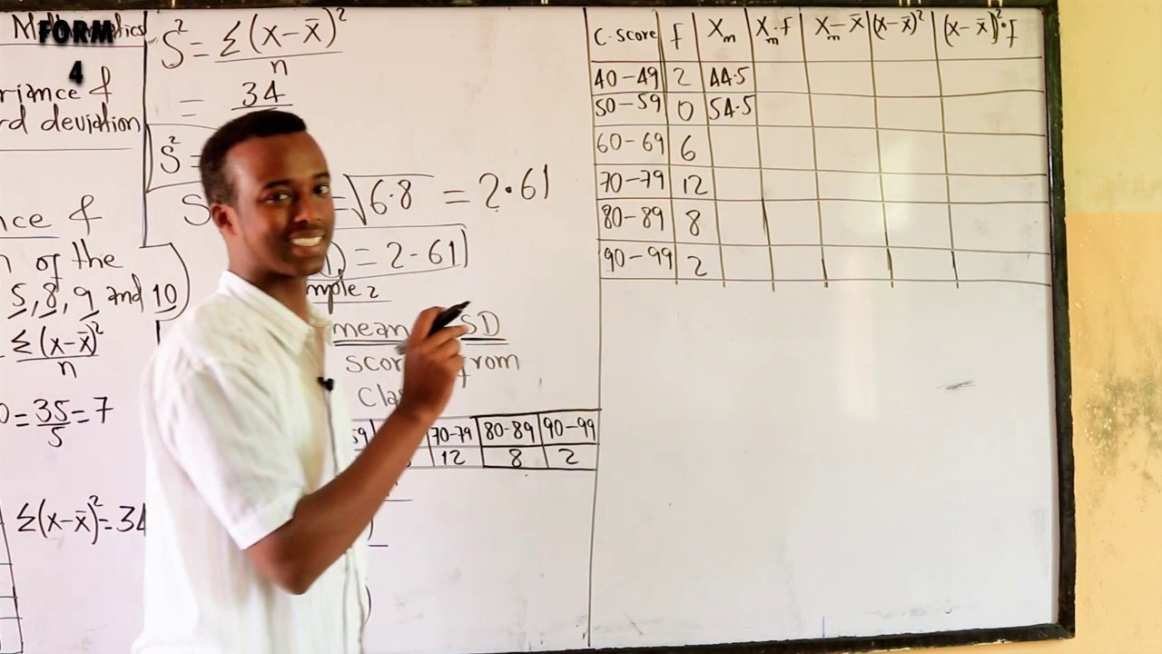 Emirate Secondary School  F4 Maths  Variance &Standard Deviation