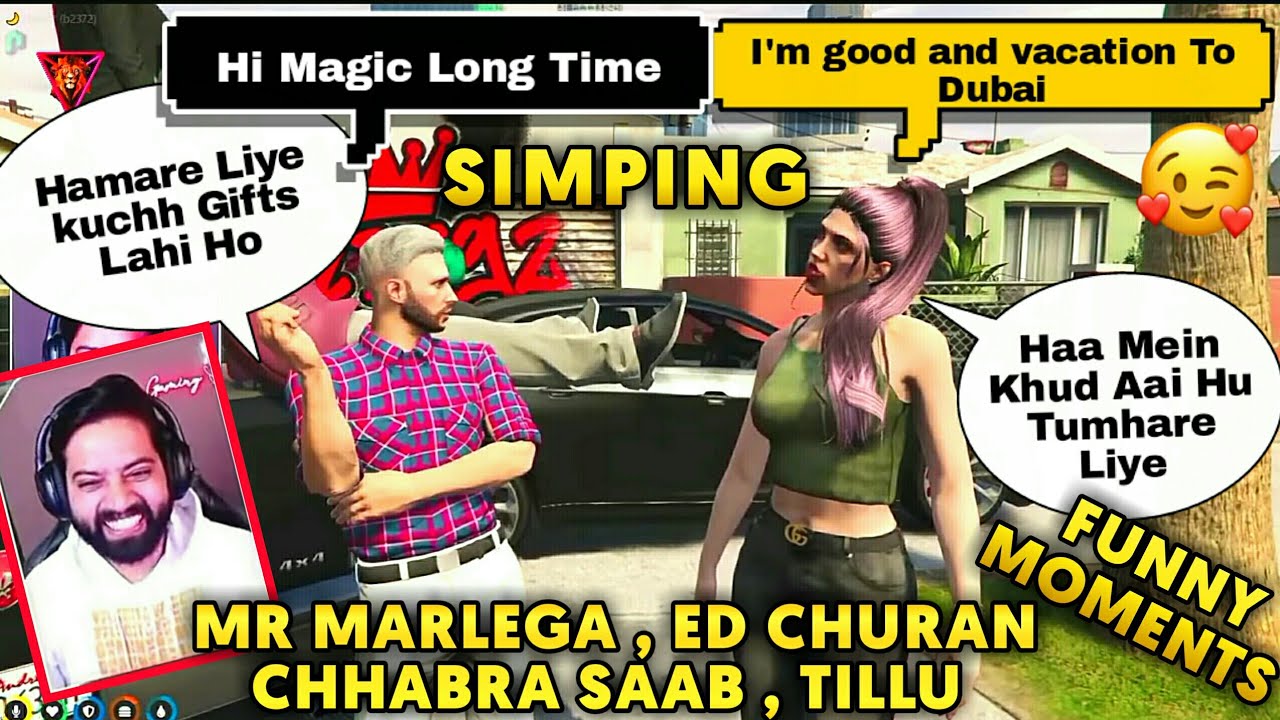 Mr Marlega Simping & Magic Tillu ED CHURAN & Chhabra saab GTA 5 RP Funny moments Ft Rakazone Gaming