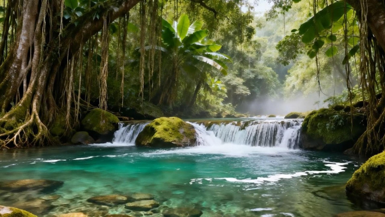 Rainforest River Sounds 🌿💧 | Relaxing Nature Ambience for Sleep & Study