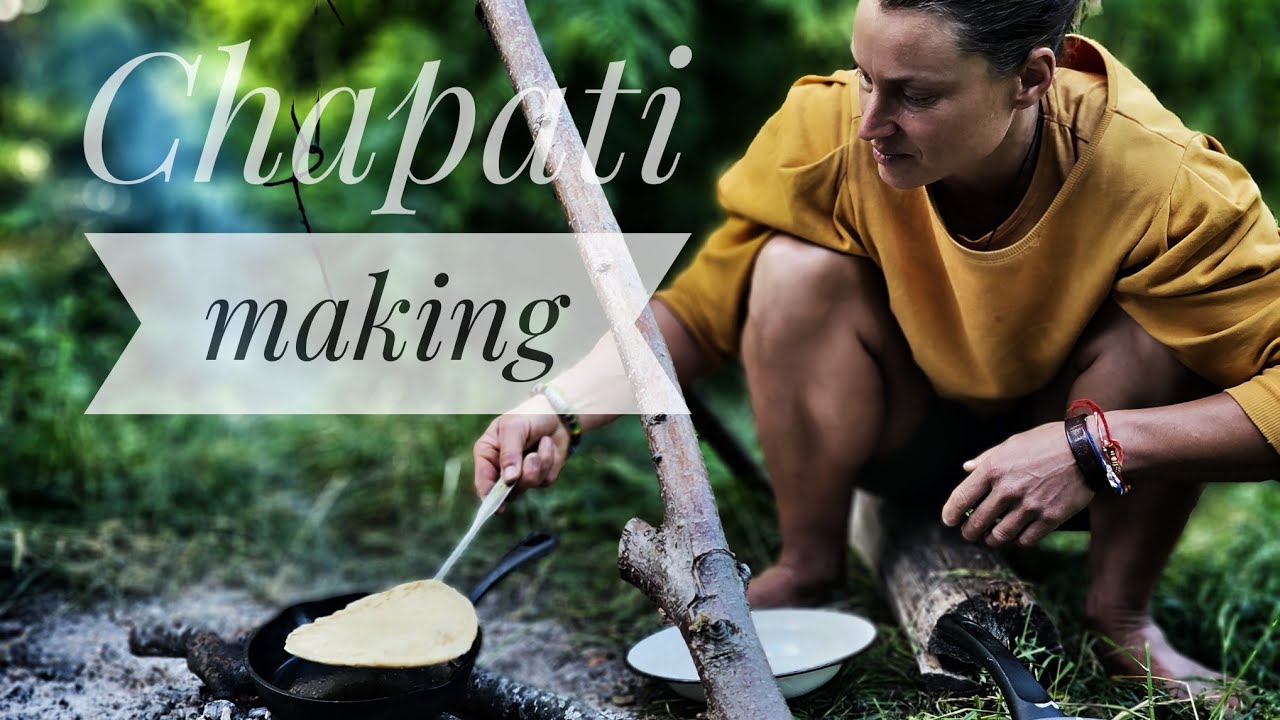 @miriamlancewoodinthewild showing us how to make Chapati