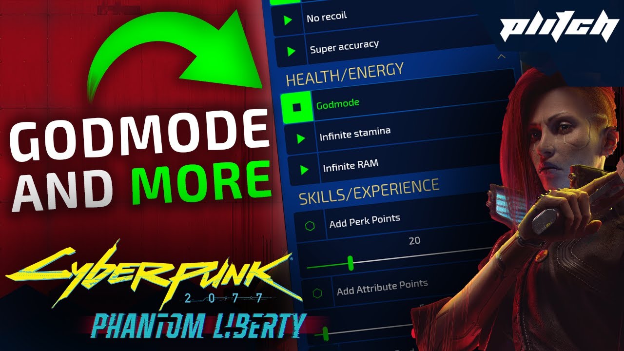 💥CYBERPUNK 2077 - PHANTOM LIBERTY Cheats💥: GODMODE, ADD PERK POINTS, ... | Trainer by PLITCH