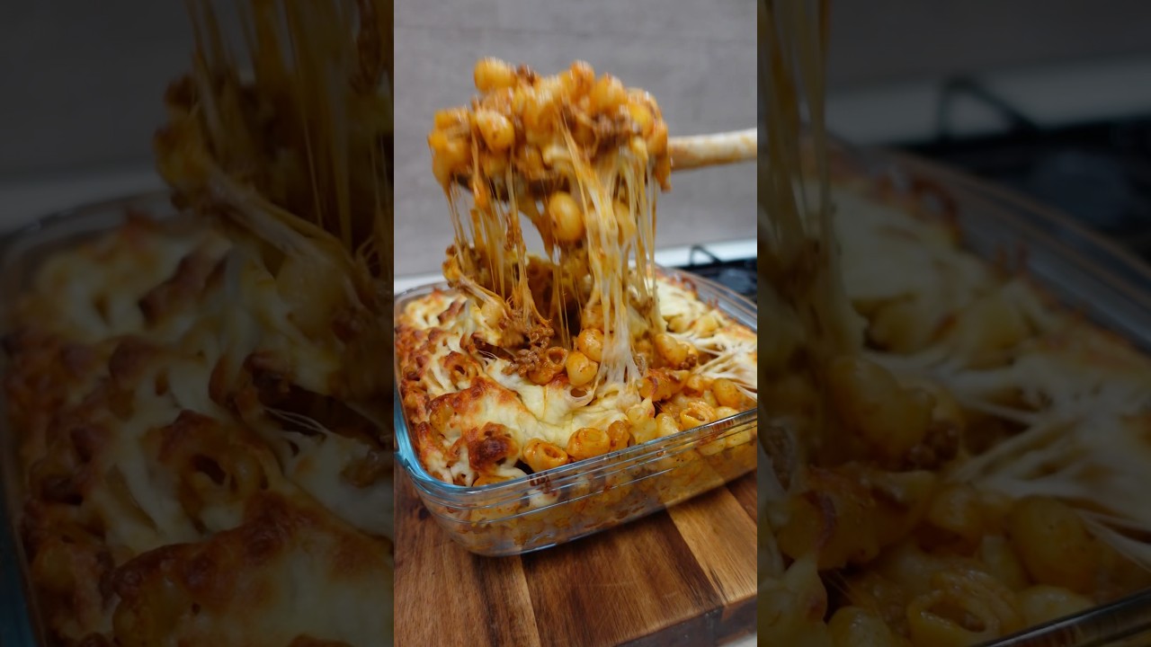 Gr&acirc;tin de P&acirc;tes facile &agrave; faire &agrave; la maison !! 🤤🍝#recette #recettefacile #recettepates #gratin