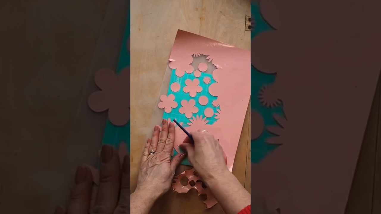 Weeding vinyl is so satisfying! This is from the latest project on our channel #Cricut #HTV