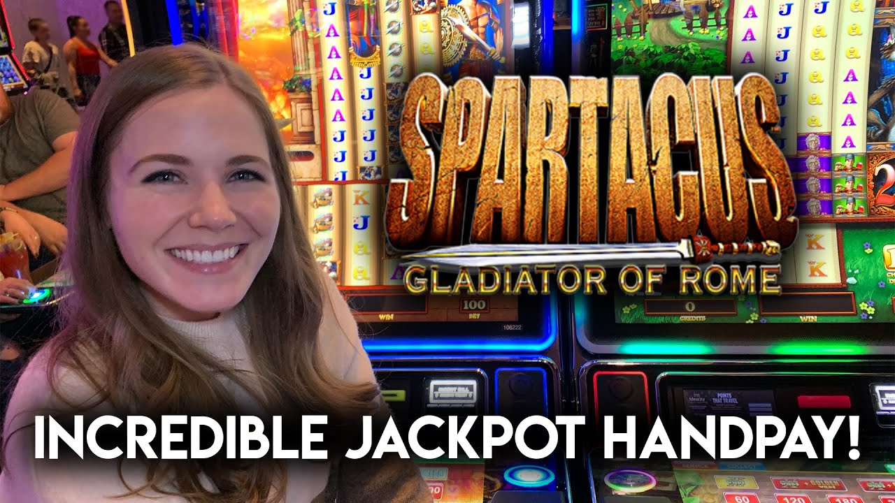 EPIC HANDPAY JACKPOT! First Time Ever Playing The NEW Spartacus Slot Machine!! Crazy Run!!