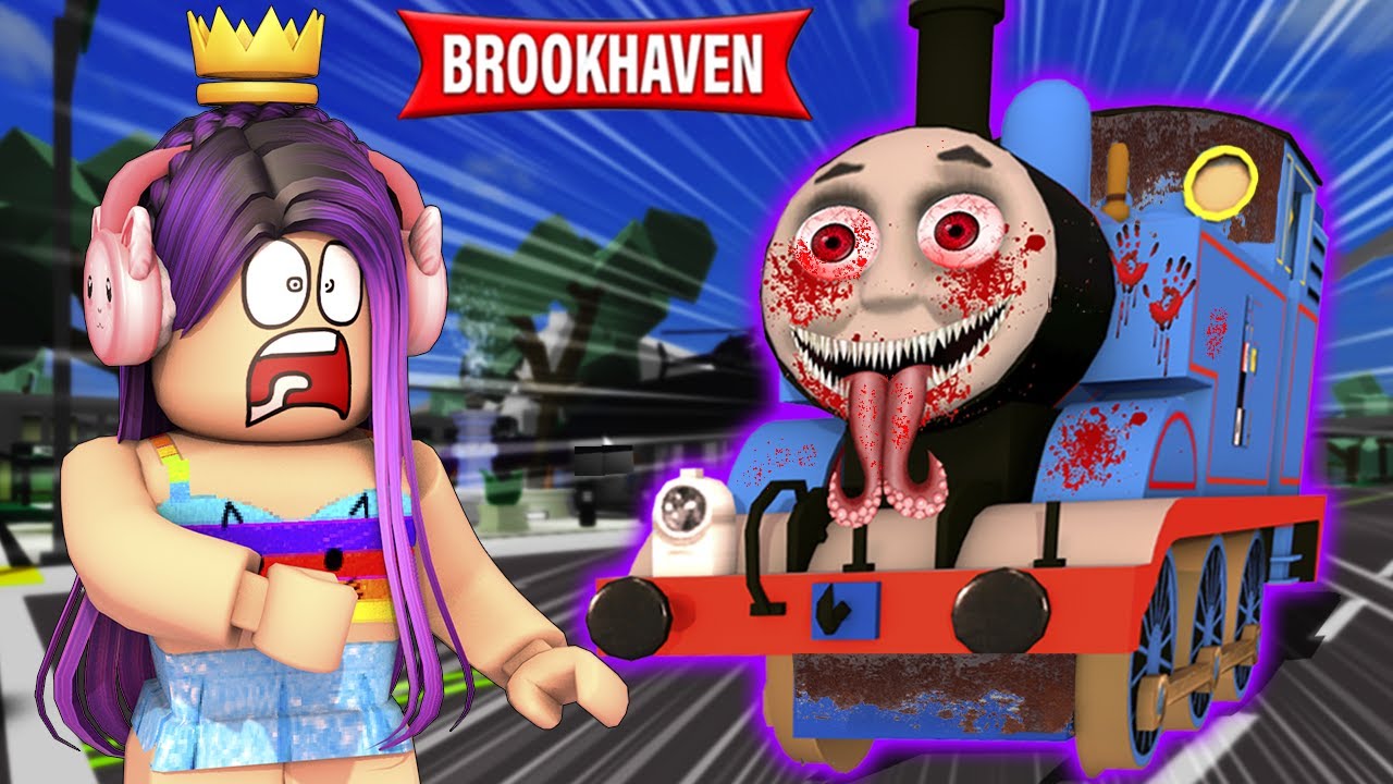 O TREM MALVADO THOMAS INVADIU BROOKHAVEN RP 😱 - (Historinha - Roblox)