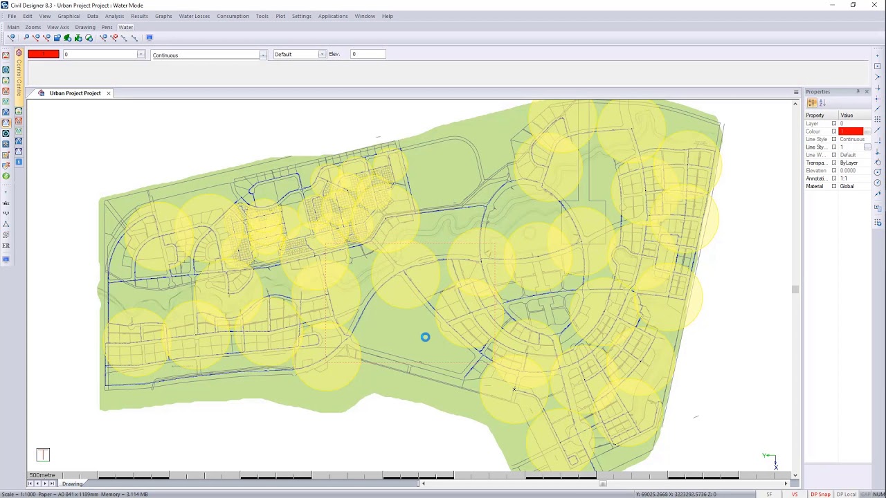 CIVIL DESIGNER open classroom - water network design
