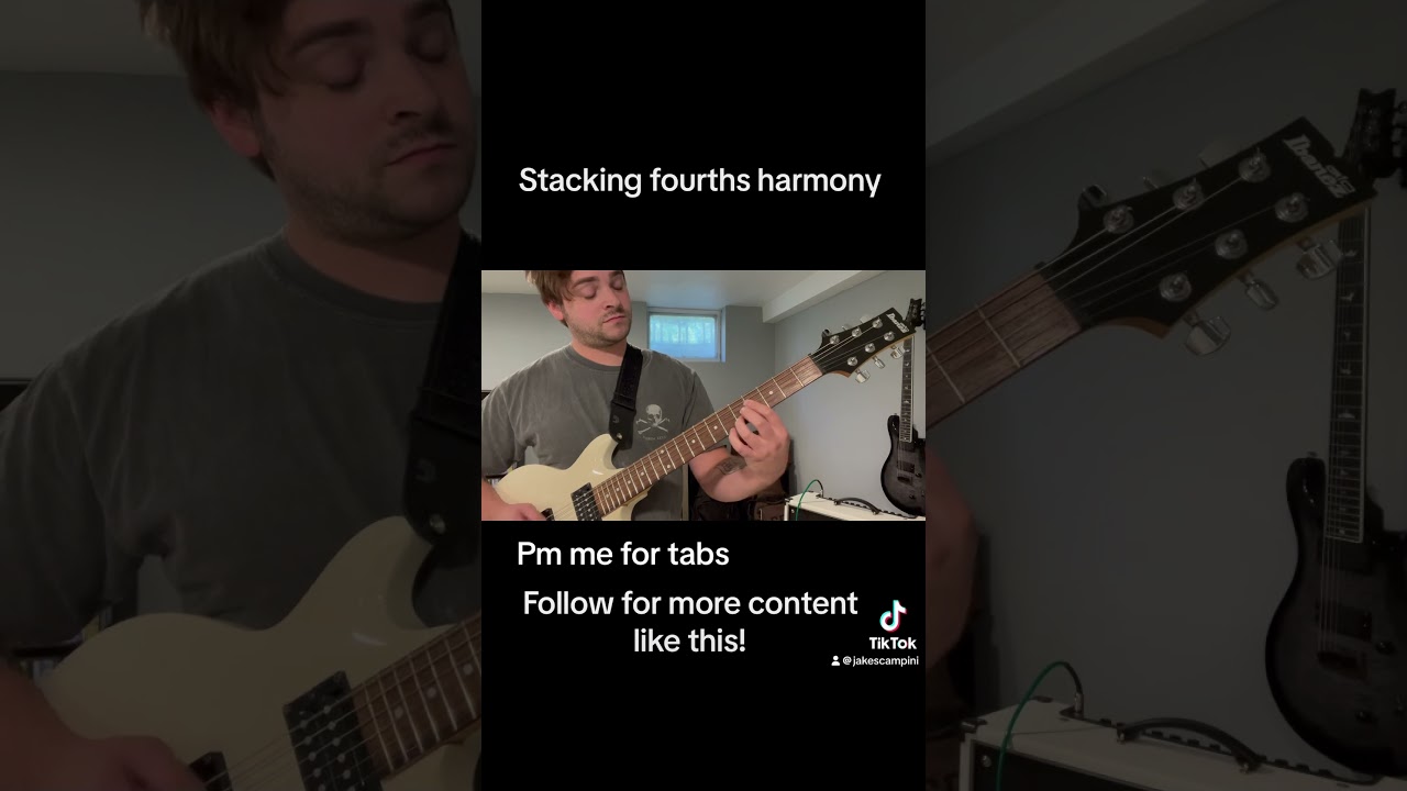 Stacking fourths to build triads #guitarlesson #guitarlessons #musictheory #jazzguitar