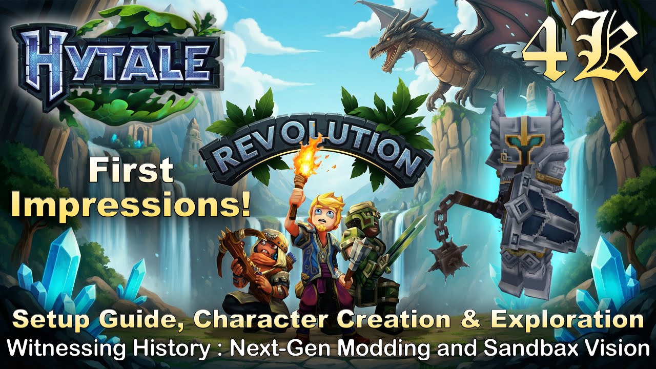 Hytale 4K Our First Impressions! Setup Guide, Character Creation & Exploration