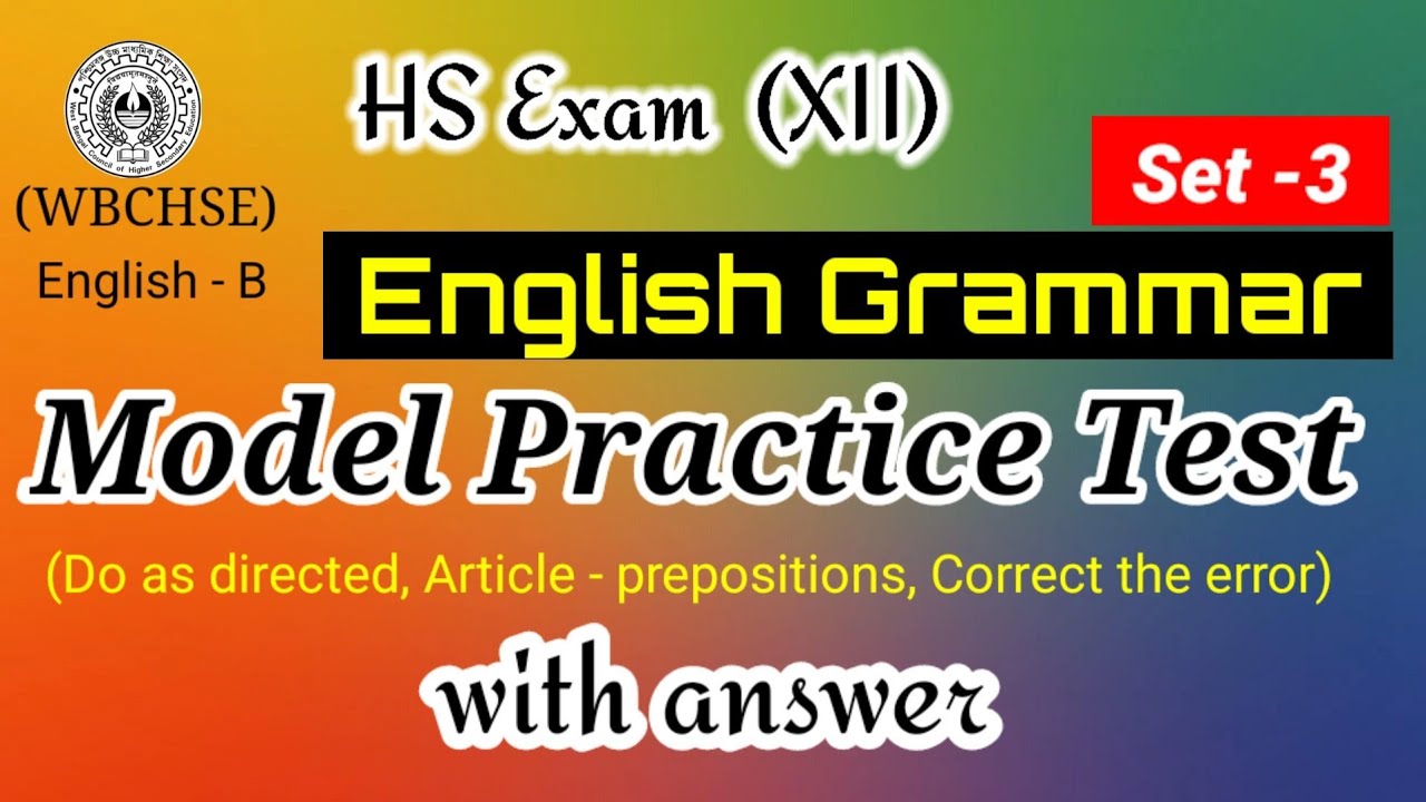 HS English Grammar | Practice Set-3 | HS English Grammar Suggestion | #hs_english_2024