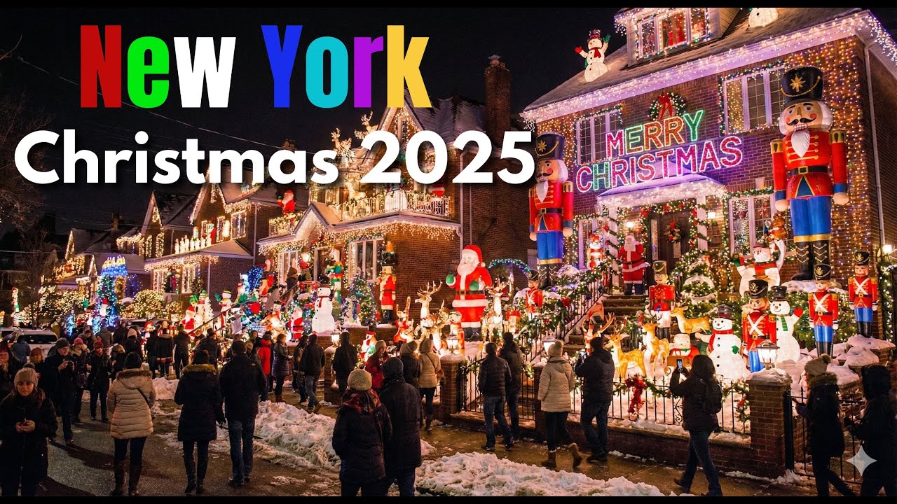 Dyker Heights Christmas Lights Night Walk 🎄 | NYC’s Most Magical Christmas Neighborhood