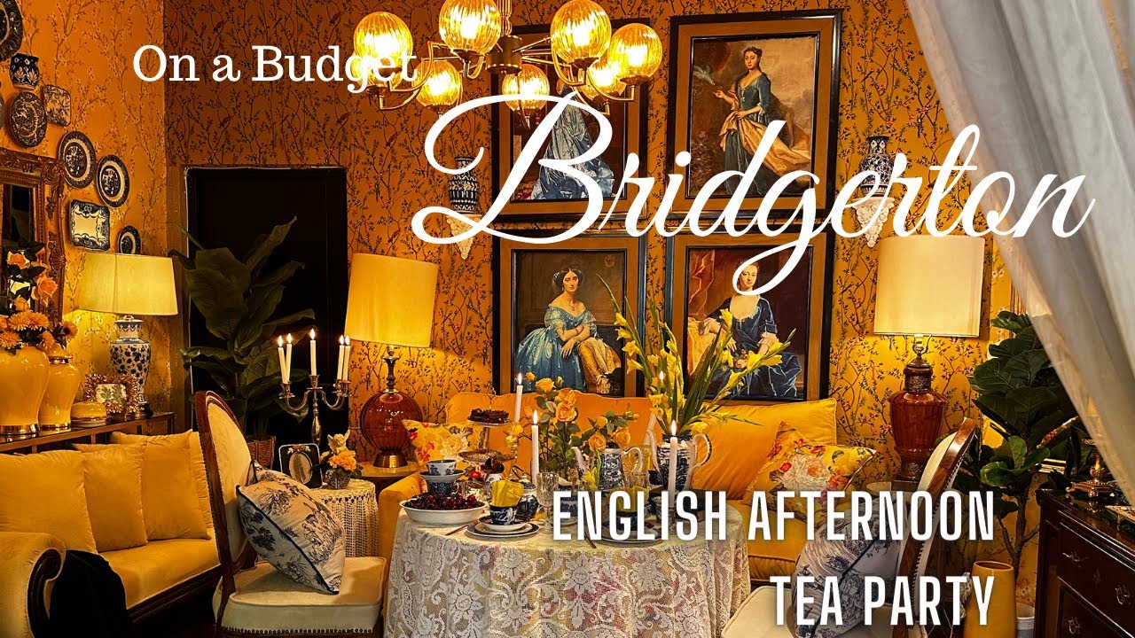Bridgerton Inspired Tea Room : English Afternoon Tea Party with Thrifted Treasures