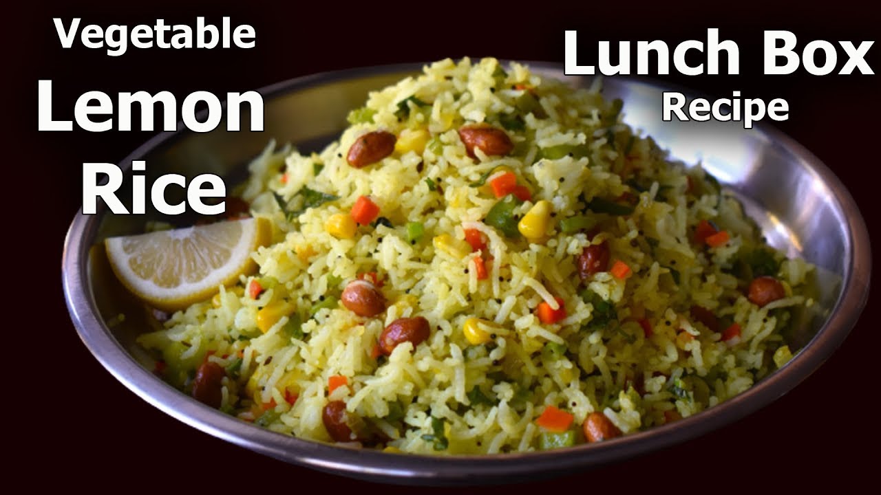 Vegetable Lemon Rice | Quick Lunch box recipes | Rice recipes