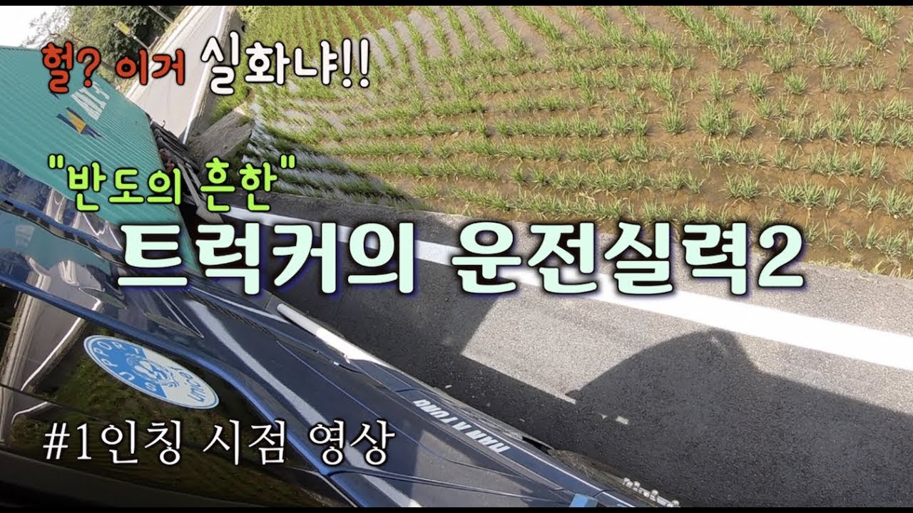 반도의 흔한 트럭커의 운전실력 - 길이 15미터 90 degree alley dock backing🏁Driving skills in korea