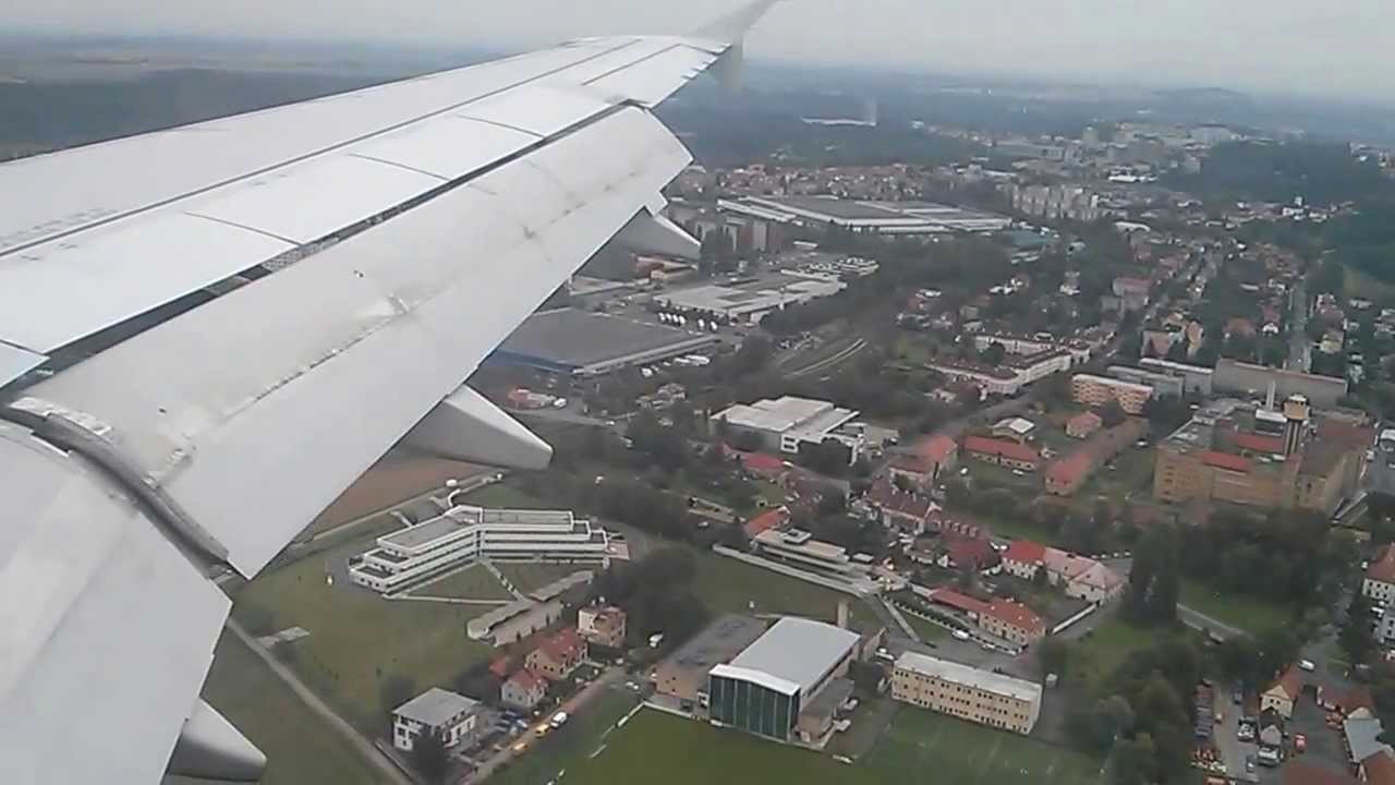 Landing in Prague Airport Aegean Airlines A320