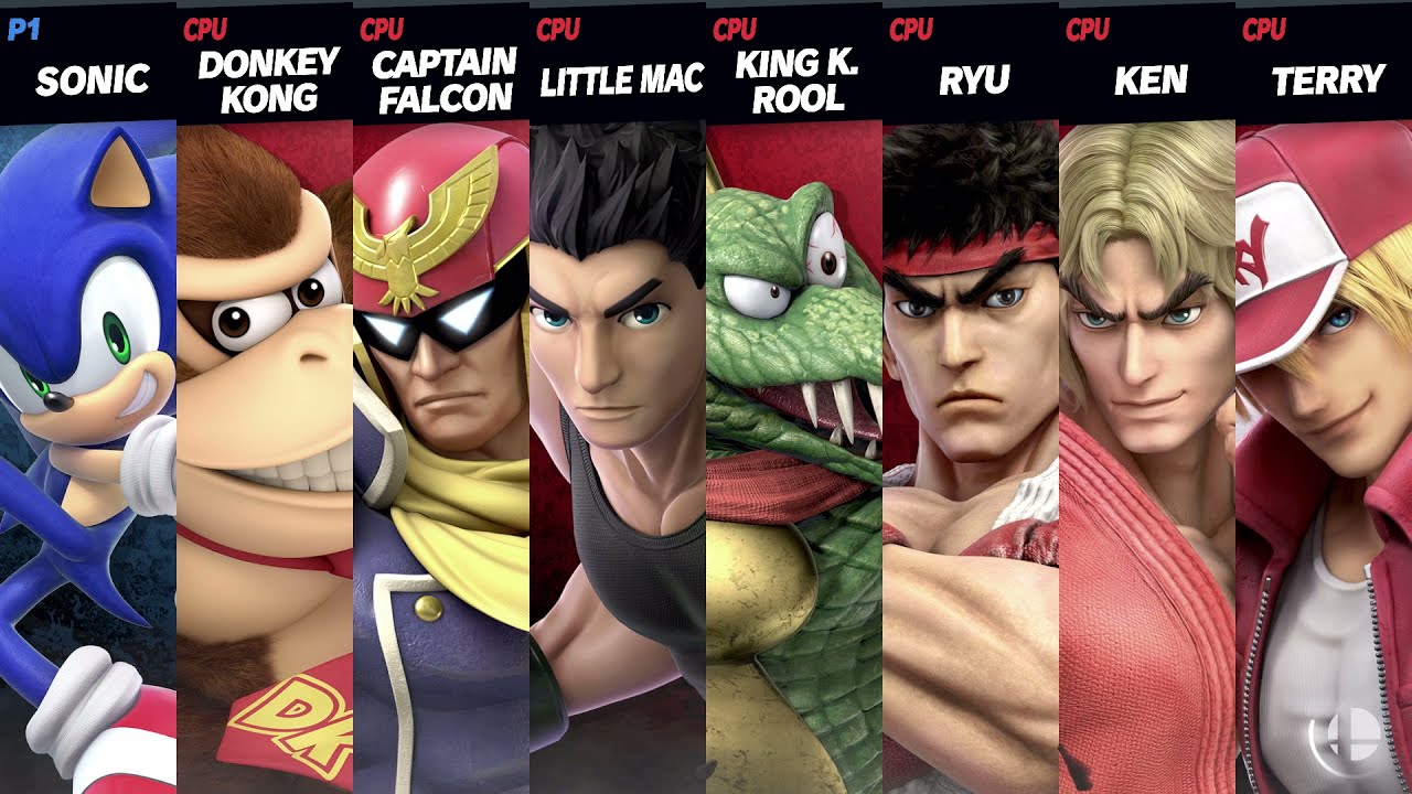 Super Smash Bros Ultimate Star & Screen KO Characters with Punches