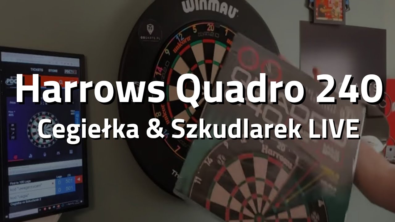 🔴 Testujemy tarczę Quadro 240, oglądamy Bahrain Darts Masters. Cegiełka&Szkudlarek LIVE