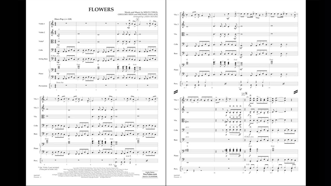 Flowers by Miley Cyrus | Arr. Larry Moore