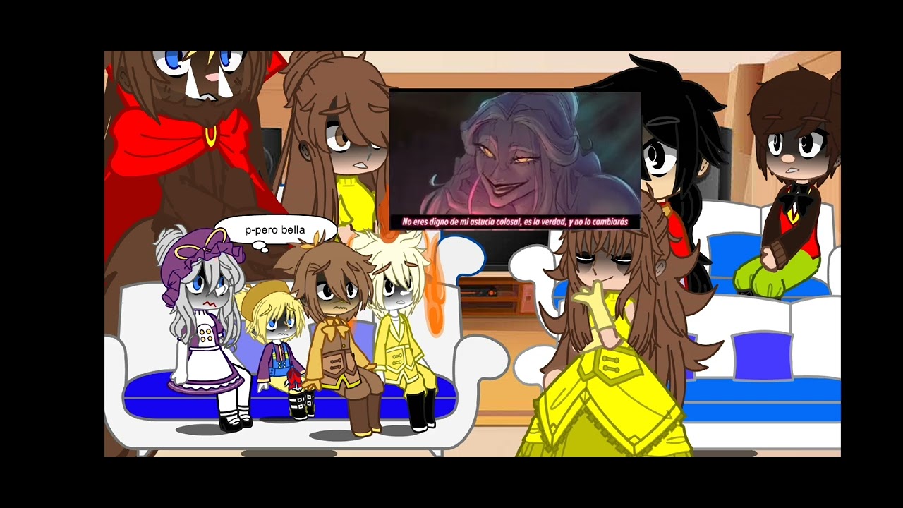 Los personajes de la Bella y la Bestia reacciona a Bella villan song