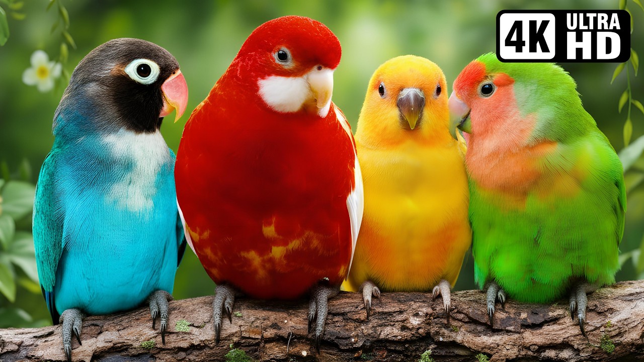 Most Beautiful small parrots 4k 🌿 Earth’s Most Beautiful Small Birds in Stunning Detail 🌿 Relaxation