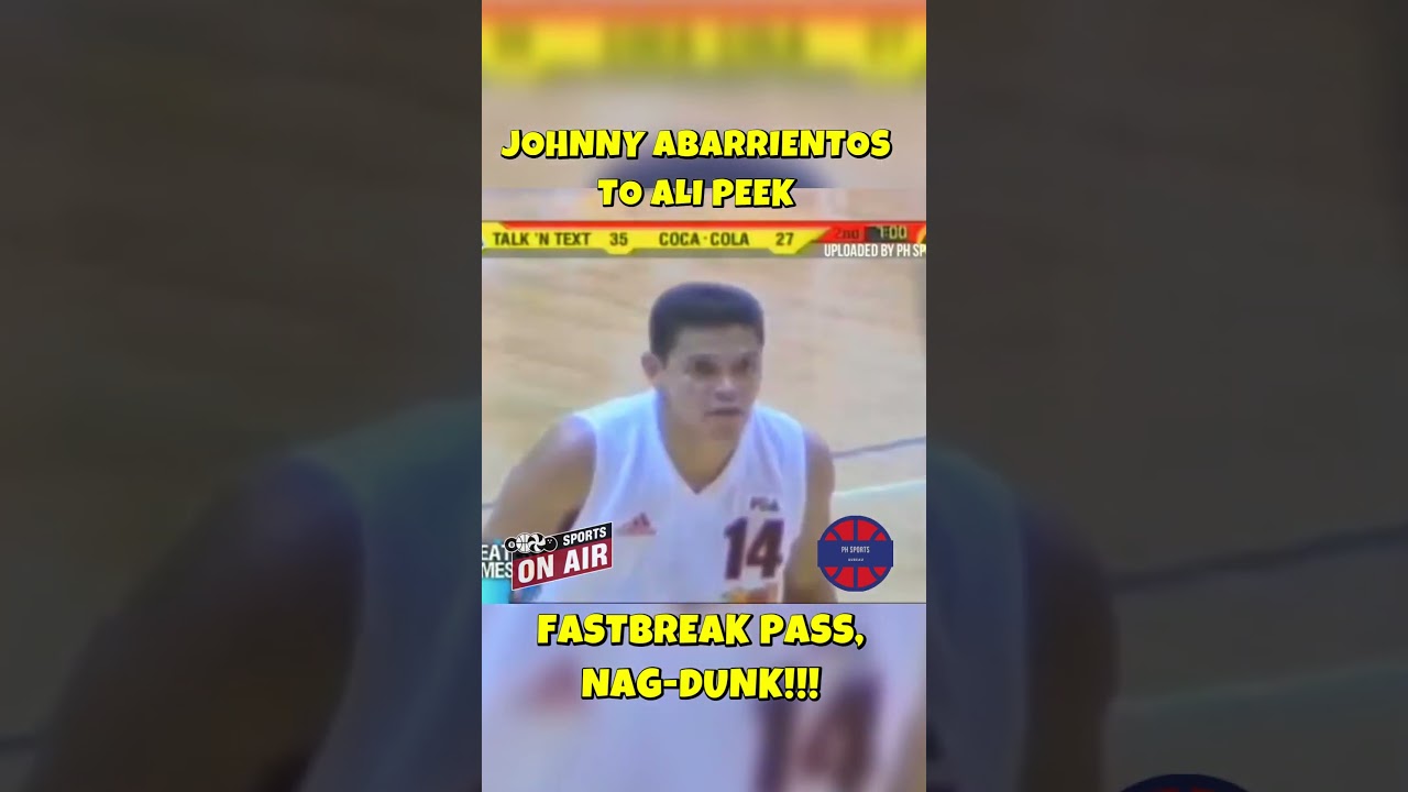 Johnny Abarrientos To Ali Peek FASTBREAK PASS TO DUNK #pba #shorts #highlights