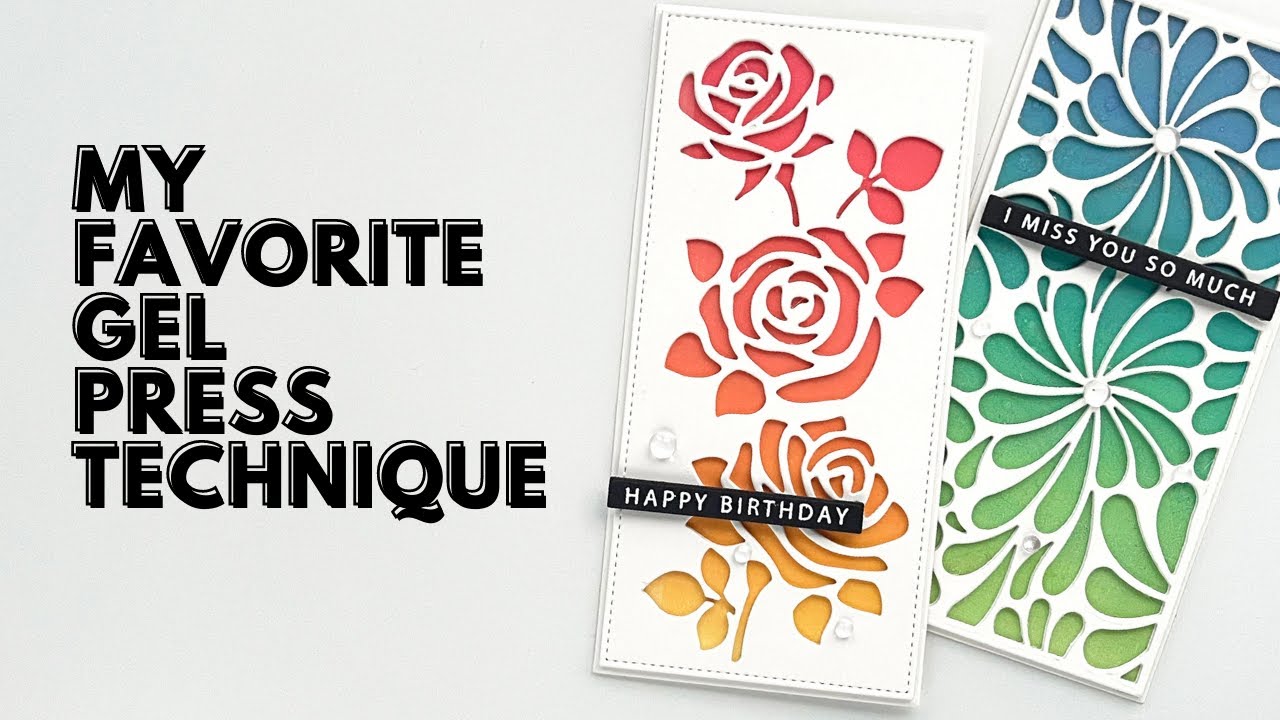 My Favorite Gel Press Technique using Dye Inks | Gina K Designs