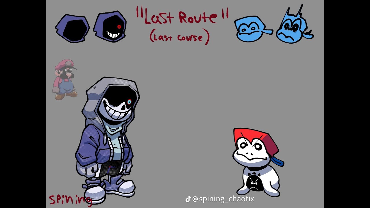 [FNF] Last Route (Last Course But Dust Sans Sing It) [+FLP]