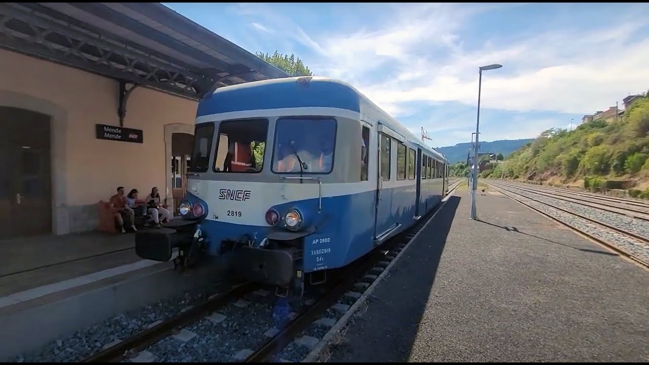 Voyage à bord d'un X2800 sur la ligne du Translozérien - Manoeuvres en gare de Mende