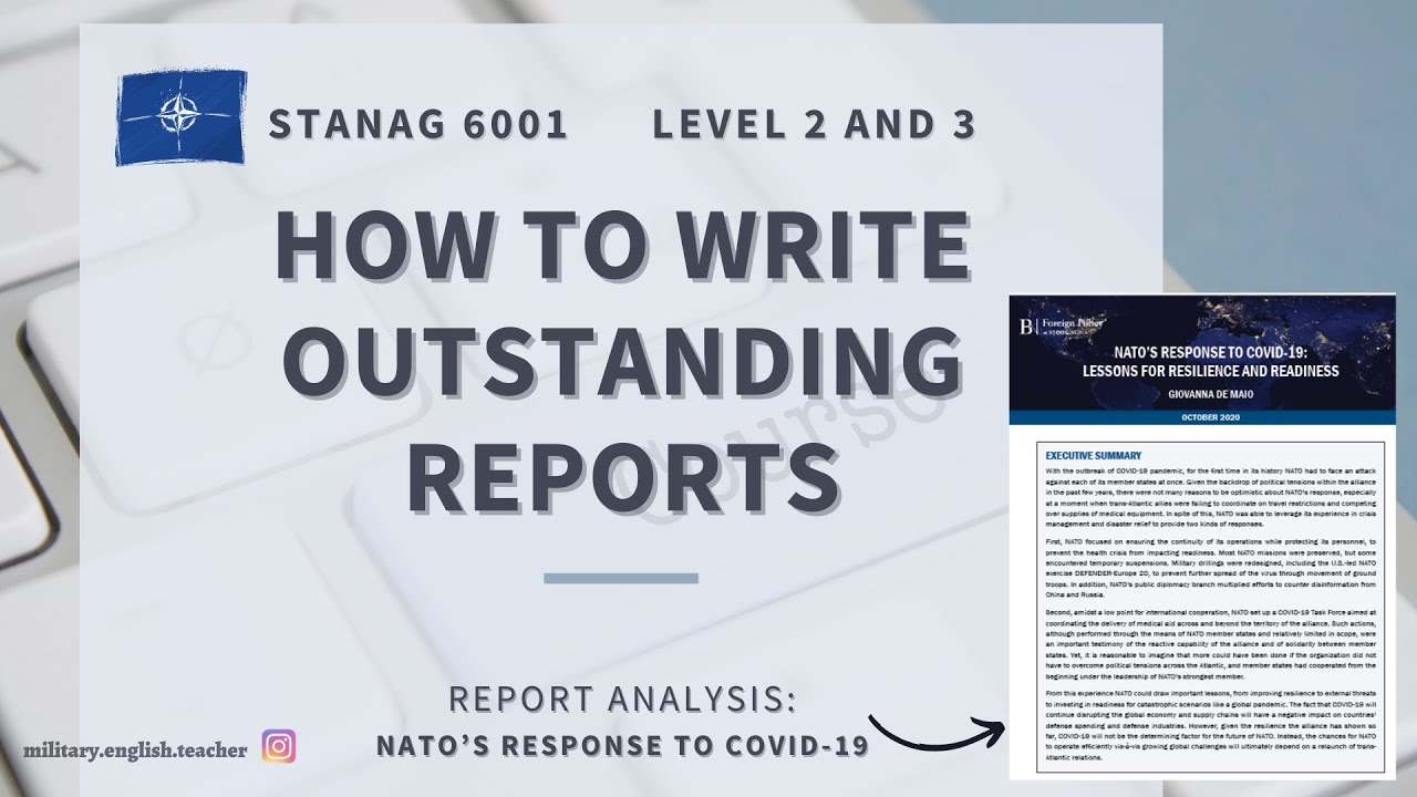 STANAG 6001 REPORT WRITING 📝 Level 2 and 3 / Informes EXAMEN SLP