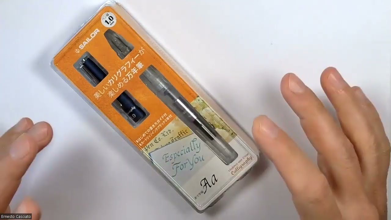 Prove scrittura con stilografica Sailor Calligraphy con pennino Italico da 1 mm.