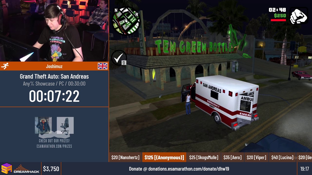 Grand Theft Auto: San Andreas [Any% Showcase] от Joshimuz - #DHW19