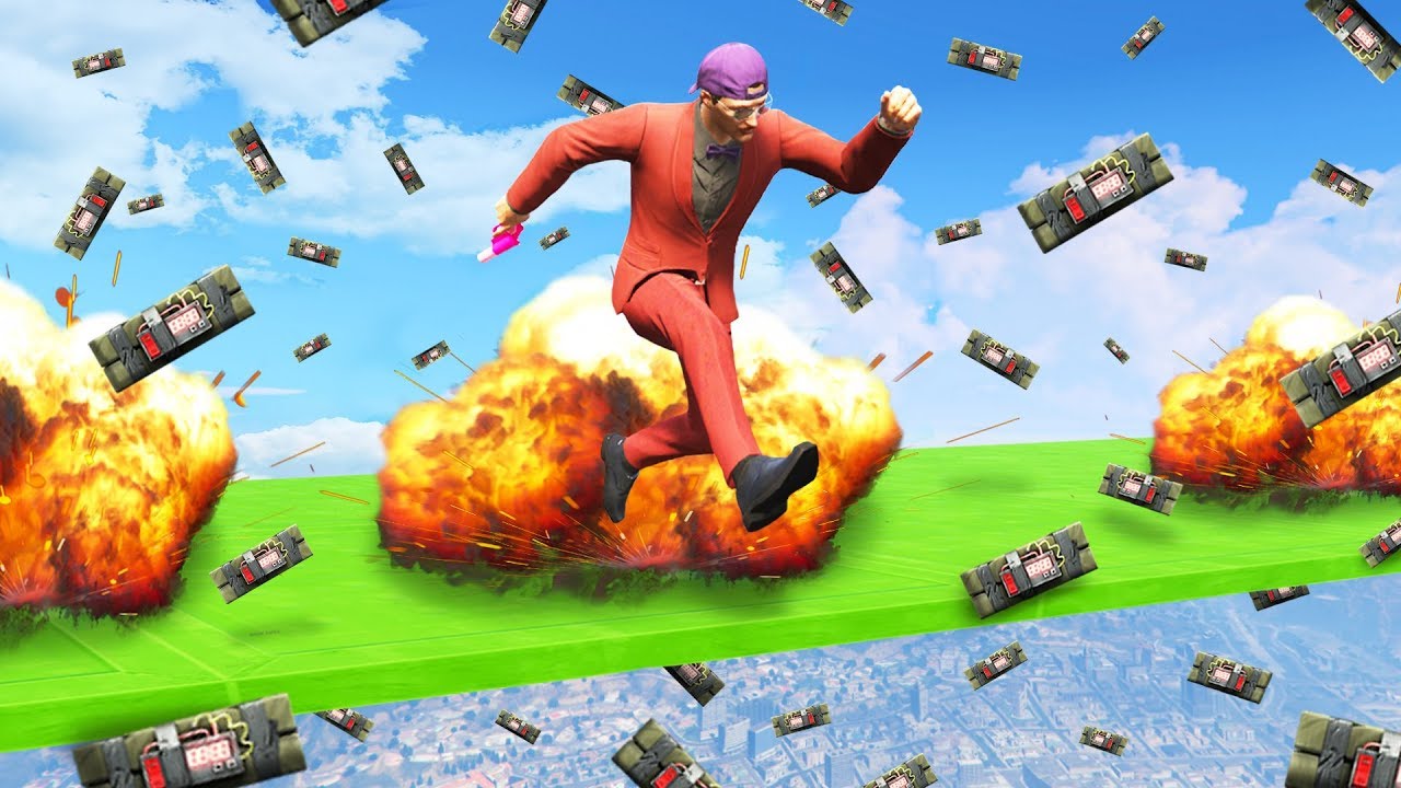 DODGE 1 MILLION STICKY BOMBS! (GTA 5 Funny Moments)