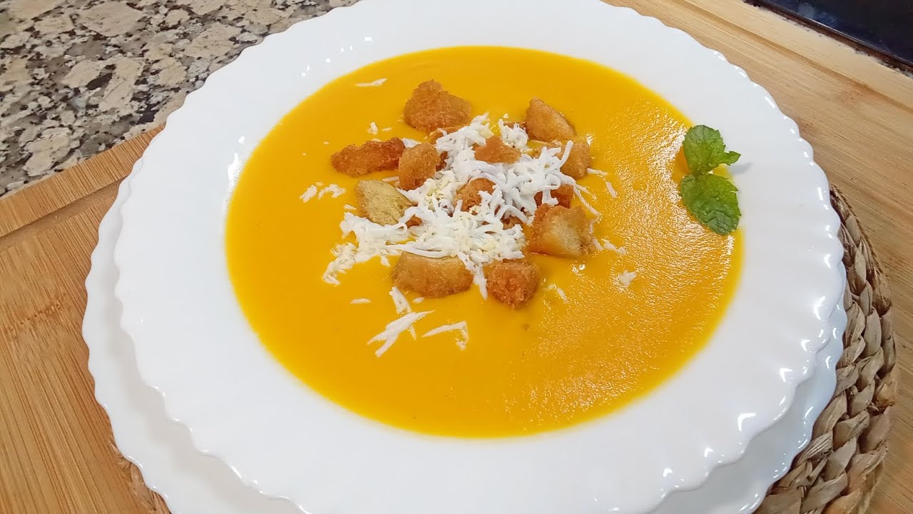 CREMA DE CALABAZA sin nata , sin queso , muy fácil y rápida de preparar con un sabor espectacular