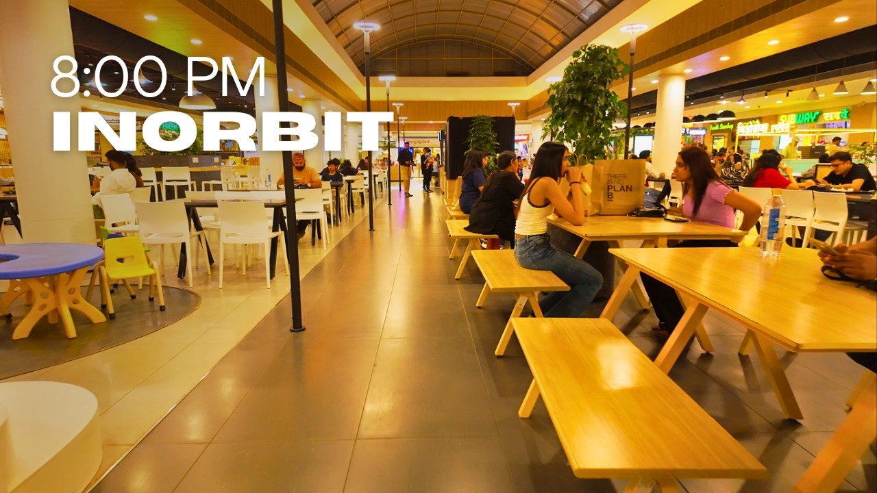 Inorbit Mall Malad Evening Walk 8PM | Mumbai Mall Crowd, Shopping & Food Court | 4K Walking Tour