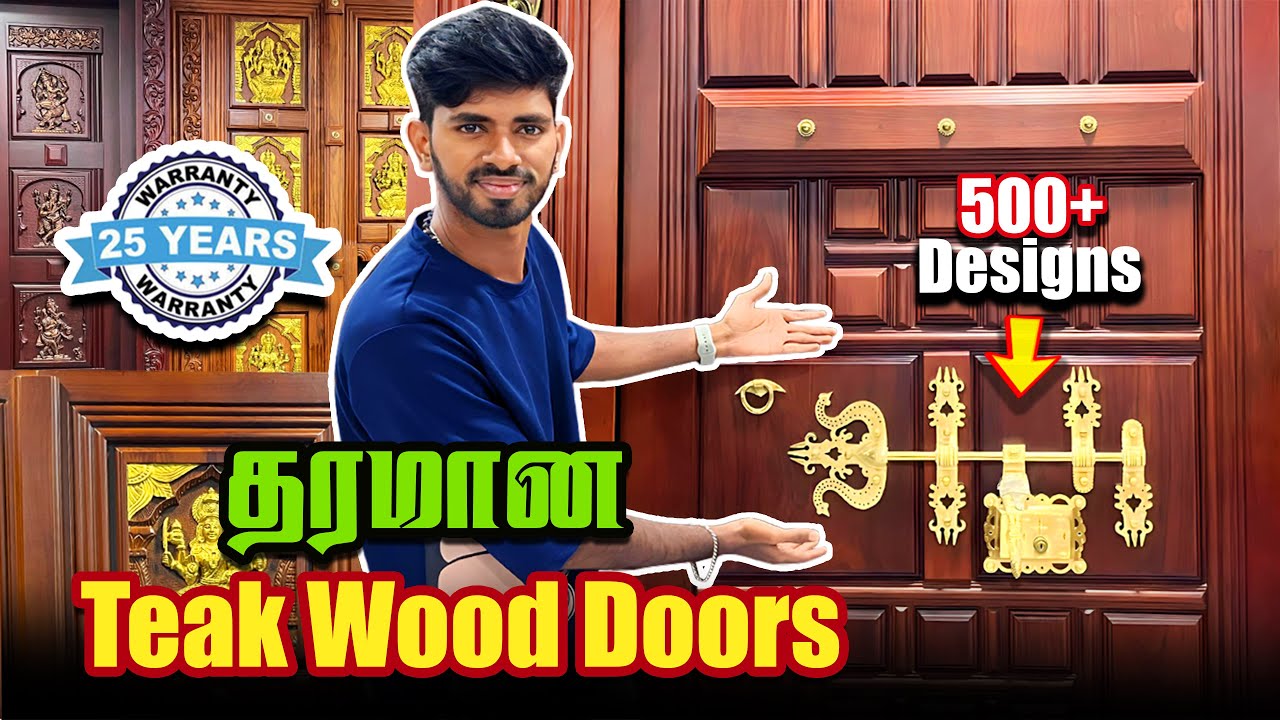 Premium Teak Wood Door Designs | தேக்கு மர கதவுகள் | Arya Bhangy | Sanjaysamy | Vlog #131
