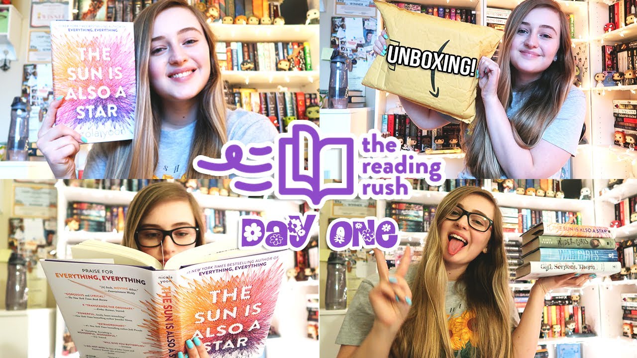 reading a NEW ALL TIME FAVORITE BOOK & an UNBOXING✨Reading Rush Day 1 Vlog